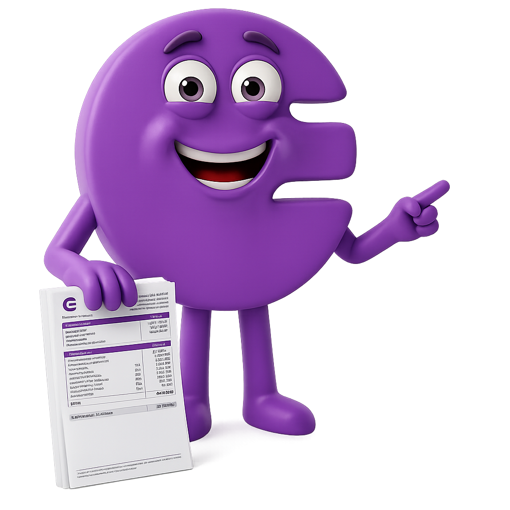 Personaje Contabless señalando los pasos del proceso